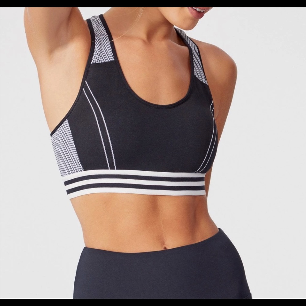 Marika black and white sports bra, NWT